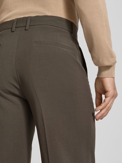 Lindbergh Relaxed Fit Stoffhose mit Bügelfalten Schlamm 3