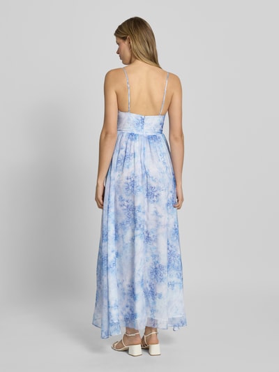 Bardot Avondjurk met V-hals, model 'ELIAS' Lichtblauw - 5