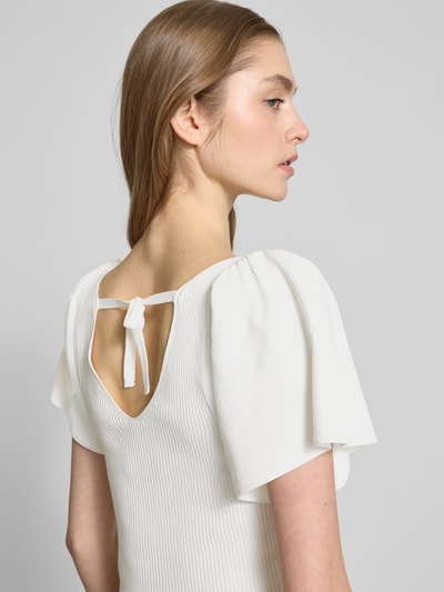Only Slim Fit Carmen Top mit Kordelzugverschluss Modell 'LEELO' Offwhite 3