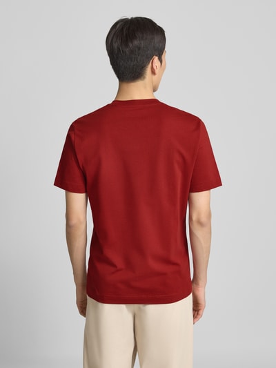 Marc O'Polo Regular fit T-shirt van puur katoen Bordeaux - 5