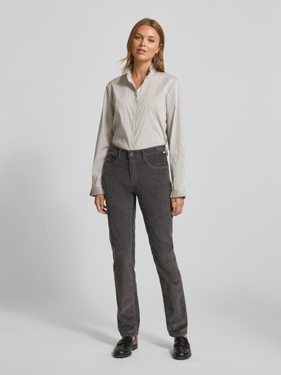 Brax Spodnie sztruksowe o kroju slim fit z mieszanki bawełny model ‘Mary’ Ciemnoszary 1