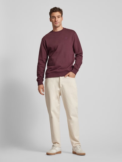 Scotch & Soda Sweatshirt met labelbadge Bordeaux - 1