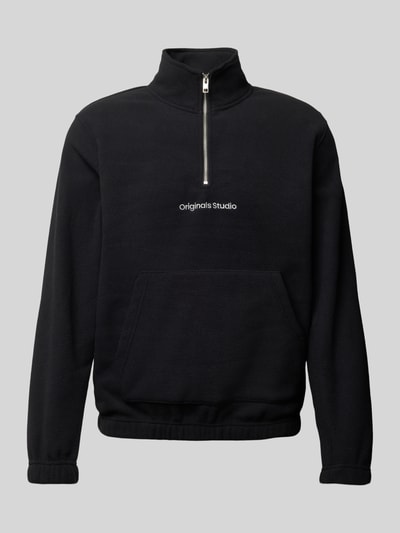 Jack & Jones Sweatshirt met opstaande kraag, model 'VESTERBRO' Zwart - 1