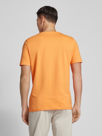 Fynch-Hatton T-Shirt mit Logo-Stitching Apricot Melange 5