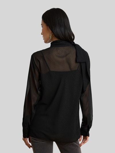 Lauren Ralph Lauren Loose Fit Langarmbluse mit Schimmernde Details Black 6