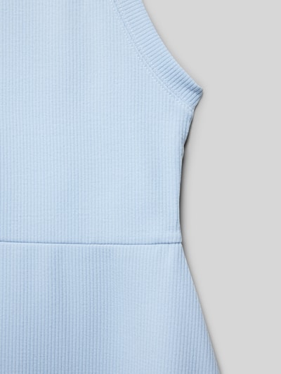 Garcia Knielanges Kleid mit Rundhalsausschnitt und Label-Detail Bleu 2