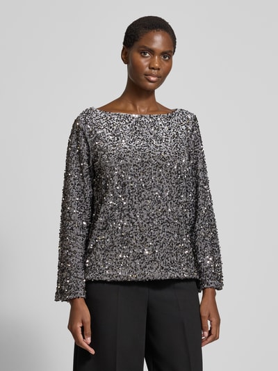 VILA Blouseshirt met pailletten, model 'FAITH' Zilver - 4