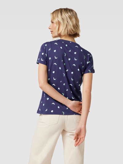 Tom Tailor T-shirt met all-over print Marineblauw - 5