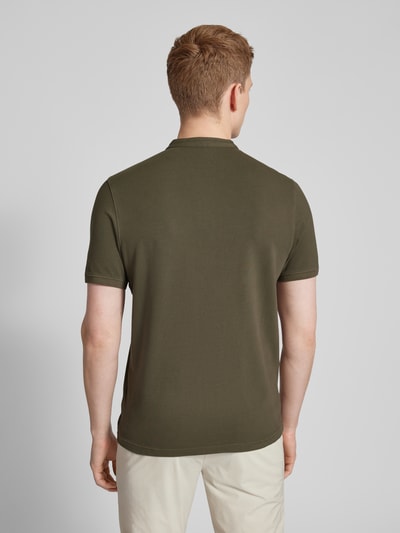 Cinque T-shirt z krótką listwą guzikową Oliwkowy 5