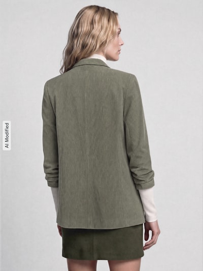 PIECES Taillierter Kurzblazer mit 3/4-Arm Modell 'BOSELLA' Khaki 5