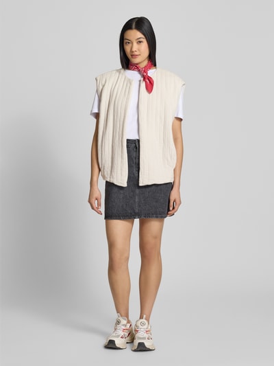 VILLA SOPHIE Weste mit Strukturmuster Modell 'ALEXIS' Beige 1
