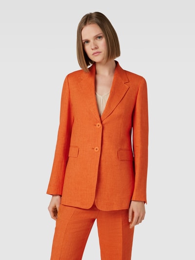 Max Mara Studio Leinenblazer mit Reverskragen Modell 'TECA' Orange 4