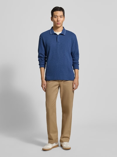 Scotch & Soda Poloshirt met korte, blinde knoopsluiting Koningsblauw - 1