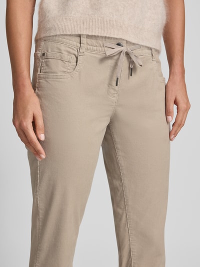Tom Tailor Korte corduroy broek van katoenmix Taupe - 3