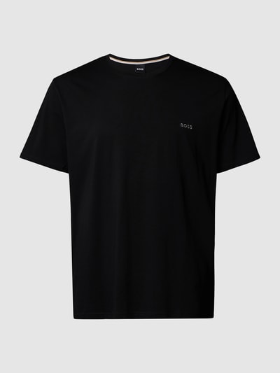 Boss Black Big&Tall T-shirt PLUS SIZE z wyhaftowanym logo Czarny 2