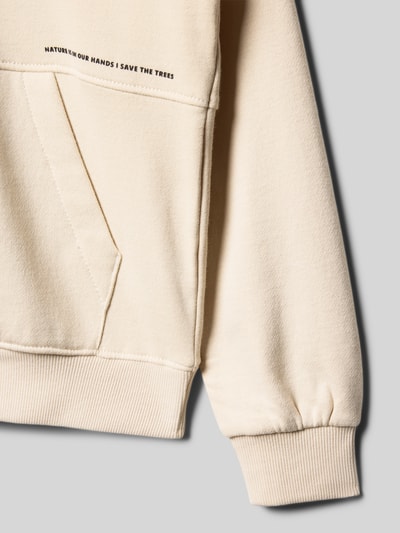 s.Oliver RED LABEL Bluza z kapturem o kroju regular fit z mieszanki bawełny Écru 2