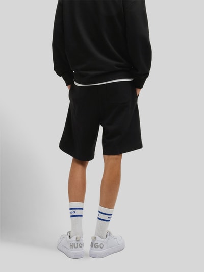 HUGO Blue Regular Fit Sweatshorts aus reiner Baumwolle Modell 'NASENSIO' Black 5