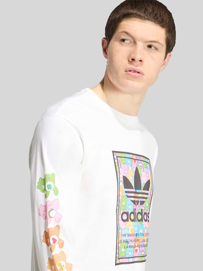 adidas Originals Bluzka z długim rękawem o kroju regular fit z czystej bawełny Biały 3