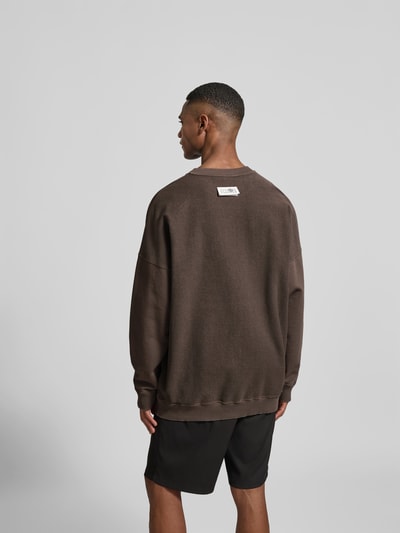 MM6 Maison Margiela Oversized Sweatshirt mit Logo-Print Hellbraun 5