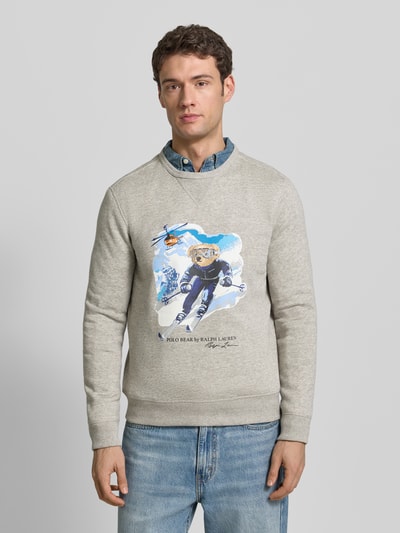 Polo Ralph Lauren Regular Fit Sweatshirt aus Baumwoll-Mix Hellgrau Melange 4