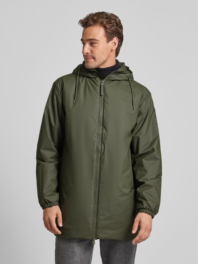 RAINS Jacke mit Zweiwege-Reißverschluss Modell 'LOHJA' Oliv 4