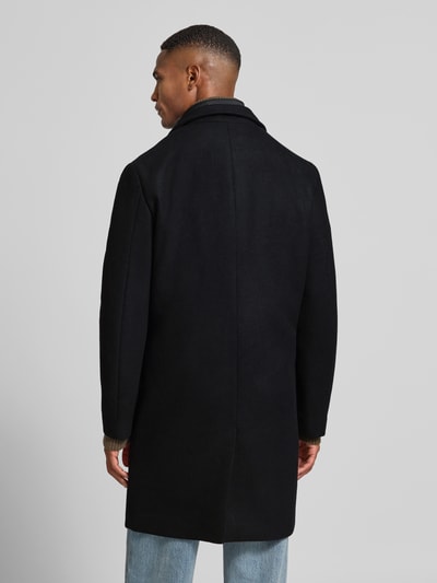 SELECTED HOMME Regular fit lange wollen jas met gewatteerde inzet, model 'RAINAR' Zwart - 5