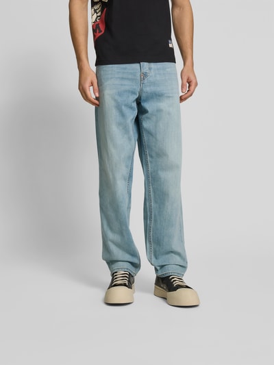 Evisu Straight Fit Jeans mit Stretch-Anteil Jeansblau 4