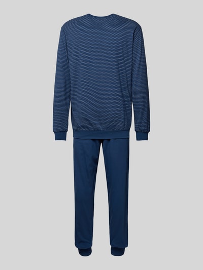 Schiesser Pyjama' met borstzak, model 'Comfort Essentials' Petrol - 3