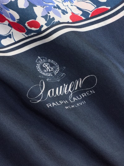 Lauren Ralph Lauren Tuch aus reiner Seide mit Logo-Schriftzug Dunkelblau 2