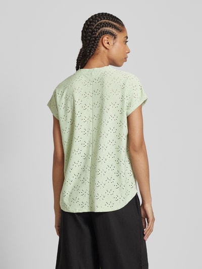 Only T-Shirt mit Lochstickerei Modell 'SMILLA' Mint 5