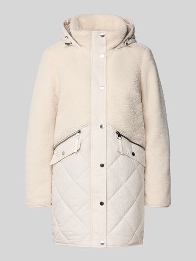 s.Oliver RED LABEL Regular Fit Teddy-Mantel mit Stepp-Anteil Offwhite 2