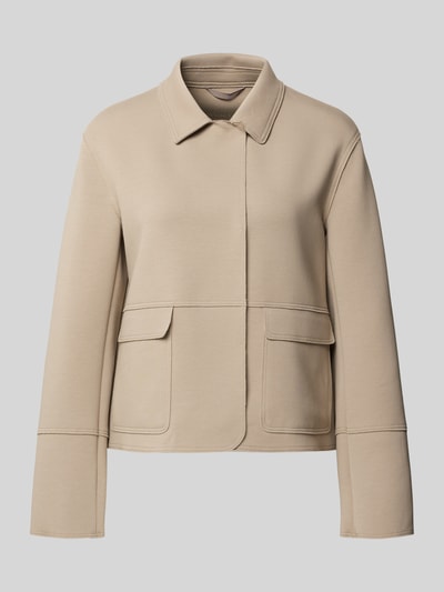 Produktfoto, Blazer mit Kentkragen und aufgesetzten Pattentaschen von WHITE LABEL in Beige, Baumwoll-Mix mit Stretch, gerader Schnitt, glatte Textur