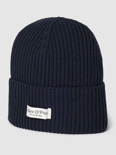 Marc O'Polo Beanie mit Label-Patch Marine 1