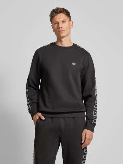 Lacoste Sweatshirt mit Label-Stitching Black 4