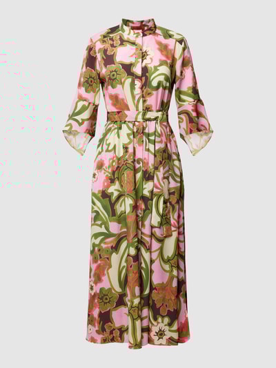 MAX&Co. Midi-jurk met strikceintuur, model 'ESPERTO' Lichtroze - 2