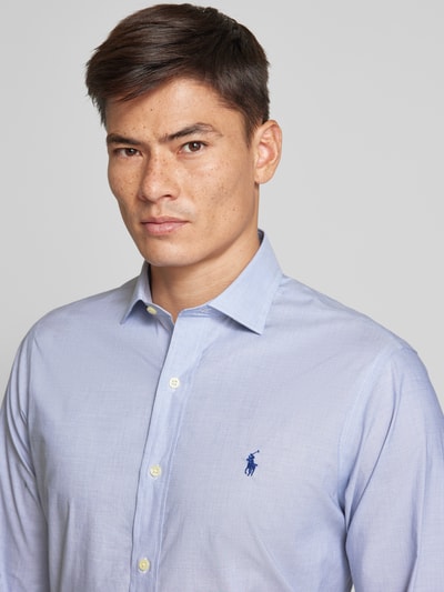 Polo Ralph Lauren Slim fit zakelijk overhemd met logostitching Bleu - 3