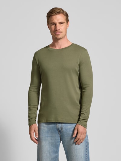 MCNEAL Lang shirt met ronde hals Olijfgroen - 4