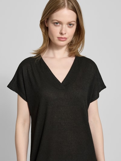 Soyaconcept Midikleid mit V-Ausschnitt Modell 'Delia' Black 3