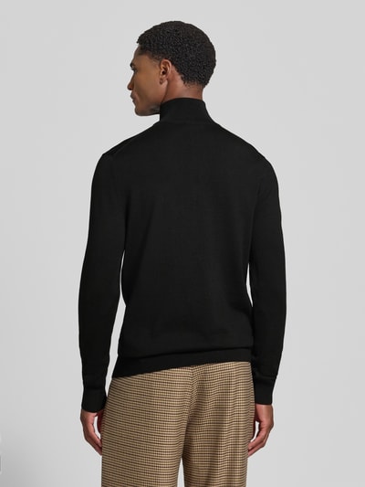 JOOP! COLLECTION Modern Fit Troyer aus reiner Schurwolle Modell 'Dario' Black 5