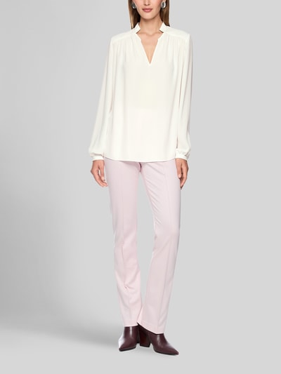 Marc Cain Langarmbluse mit Tunika-Ausschnitt Offwhite 1