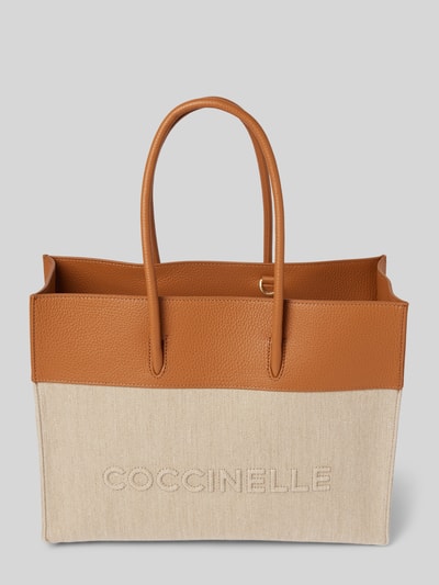 Coccinelle Shopper mit Label-Stitching Modell 'MYRTHA' Cognac 2