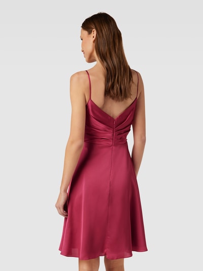 Luxuar Sukienka koktajlowa z dekoltem w kształcie serca Wiśniowy 5