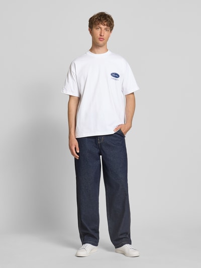 ANOTHER COTTON LAB Oversized T-Shirt mit Label-Print Modell 'Summer in Paradise' Weiss 1