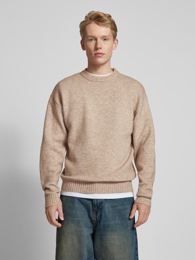 Jack & Jones Gebreide pullover met ronde hals, model 'OLLIE' Beige - 4