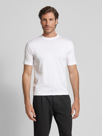Drykorn T-Shirt mit geripptem Rundhalsausschnitt Modell 'GILBERD' Offwhite 4