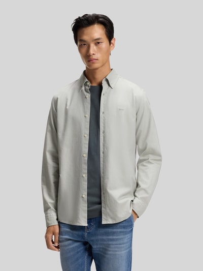 BOSS Orange Regular Fit Businesshemd mit Logo-Stitching Lind 4