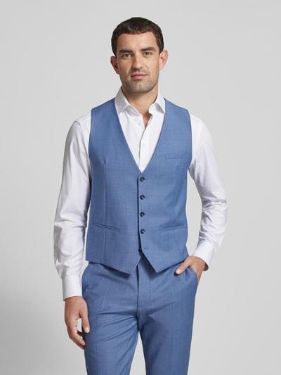 Cinque Gilet met paspelzak op de borst, model 'MONOPOLI' Blauw - 4