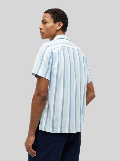 Tommy Hilfiger Regular Fit Kurzarmhemd aus reiner Baumwolle Aqua 5