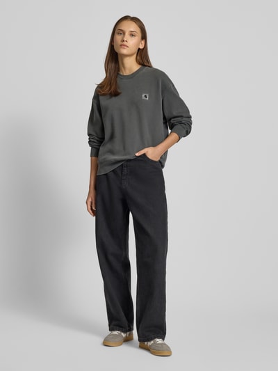 Carhartt Work In Progress Oversized Sweatshirt mit gerippten Abschlüssen Modell 'NELSON' Anthrazit 1