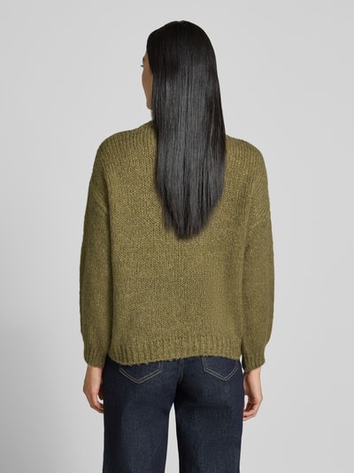 ZABAIONE Relaxed fit pullover met viscose, model 'Dela' Kaki - 5